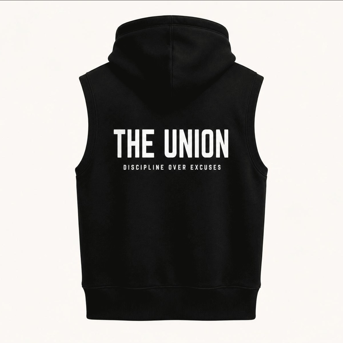 THE UNION SLEEVELESS HOODIE back